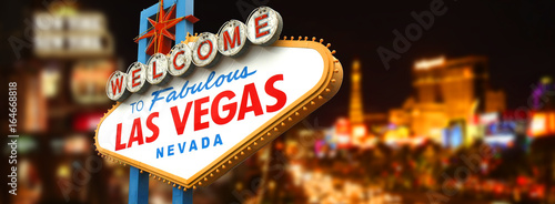 Stampa su tela Welcome to fabulous Las Vegas sign