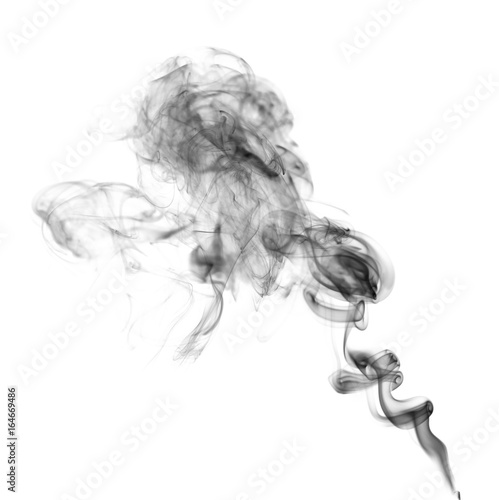 Fototapeta Naklejka Na Ścianę i Meble -  Swirl of white smoke on black background