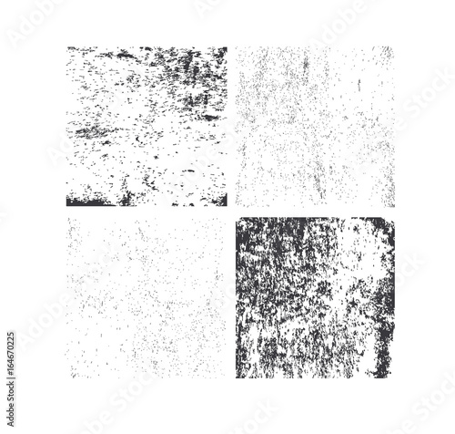 Set of grunge textures. Abstract vector template. Overlay illustration over any image to create grungy effect.