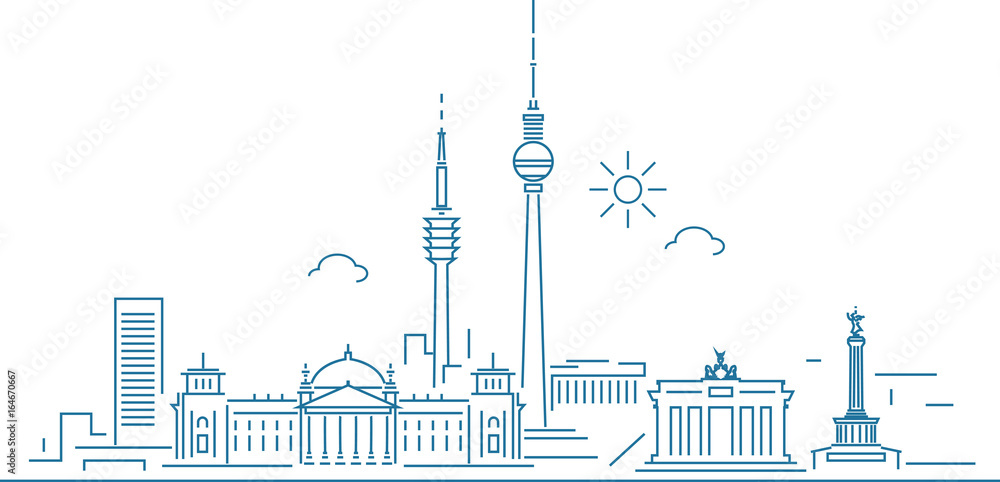 Naklejka premium Panoramę Berlina