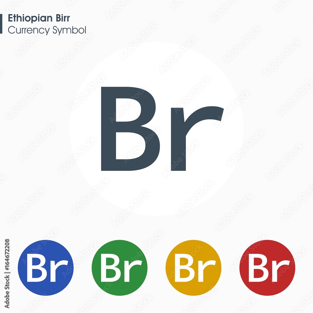 Ethiopian Birr sign icon.Money symbol. Vector illustration. Ethiopian Birr sign icon.Money symbol. Vector illustration.