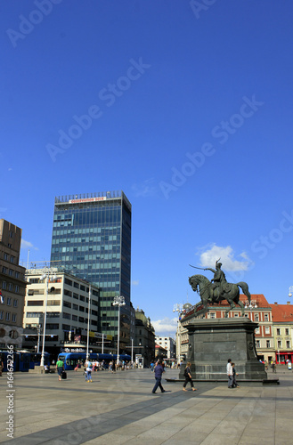 Zagreb, Croatia, main square Trg Bana Jelacica photo