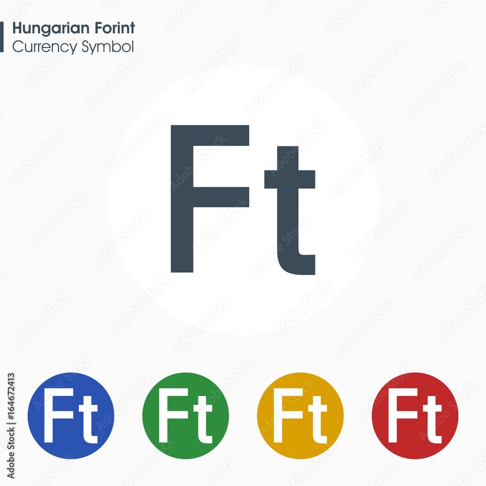 Fototapeta premium Hungarian Forint sign icon.Money symbol. Vector illustration.