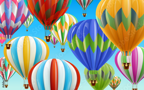 Hot air balloons in the sky