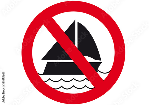 Schild Segeln verboten