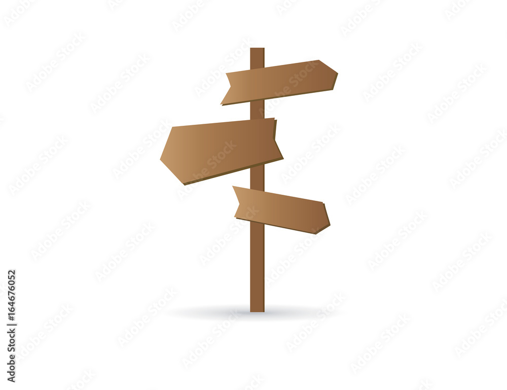 Road direction indicator. Icon signpost. Directions to different places. Road direction indicator. Icon signpost. Directions to different places.