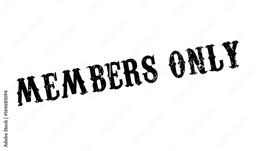 Members Only rubber stamp. Grunge design with dust scratches. Effects can be easily removed for a clean, crisp look. Color is easily changed. Members Only rubber stamp. Grunge design with dust scratches. Effects can be easily removed for a clean, crisp look. Color is easily changed.