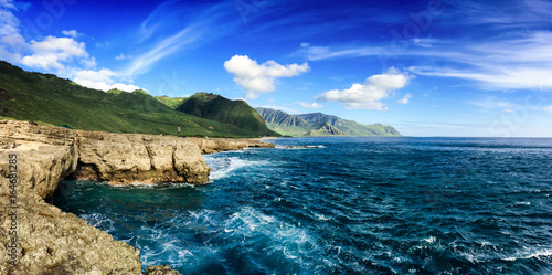 The beautiful Kaena Point and Yokohama coast on the northwest coast of Oahu, Hawaii