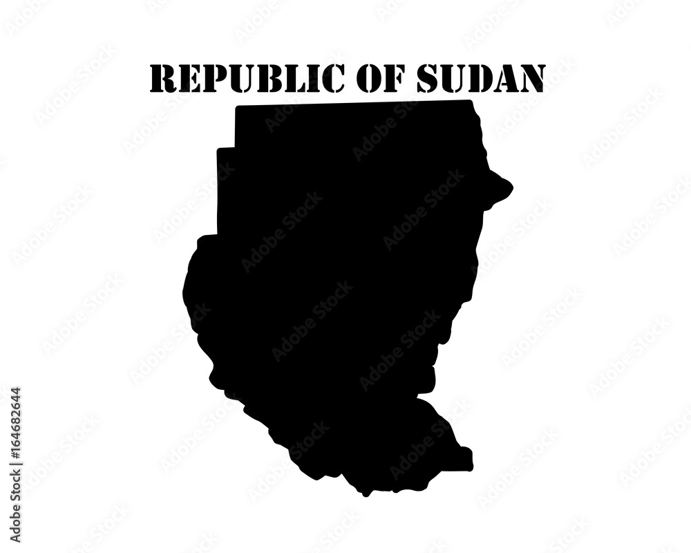 Symbol of  Republic of Sudan and map