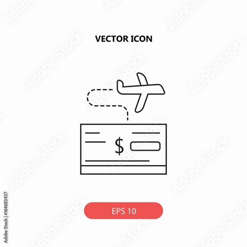 check, exchange, oversea, traveler vector icon