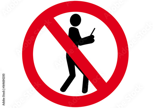 Schild Handy unterwegs verboten
