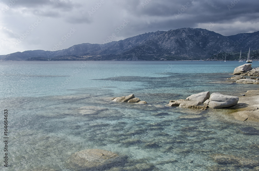 The turquoise sea of South Sardinia