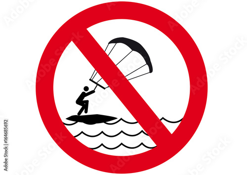 Schild Kitesurfen verboten