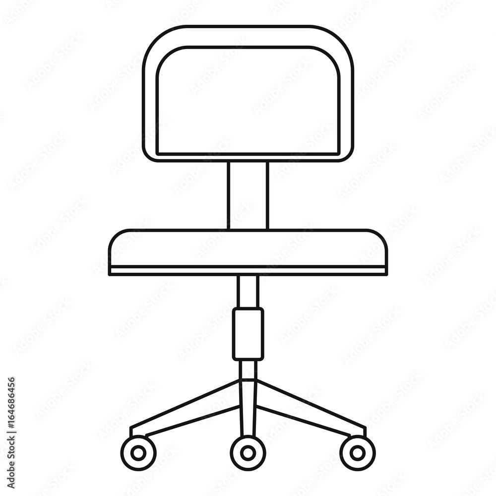 Chair icon, outline style