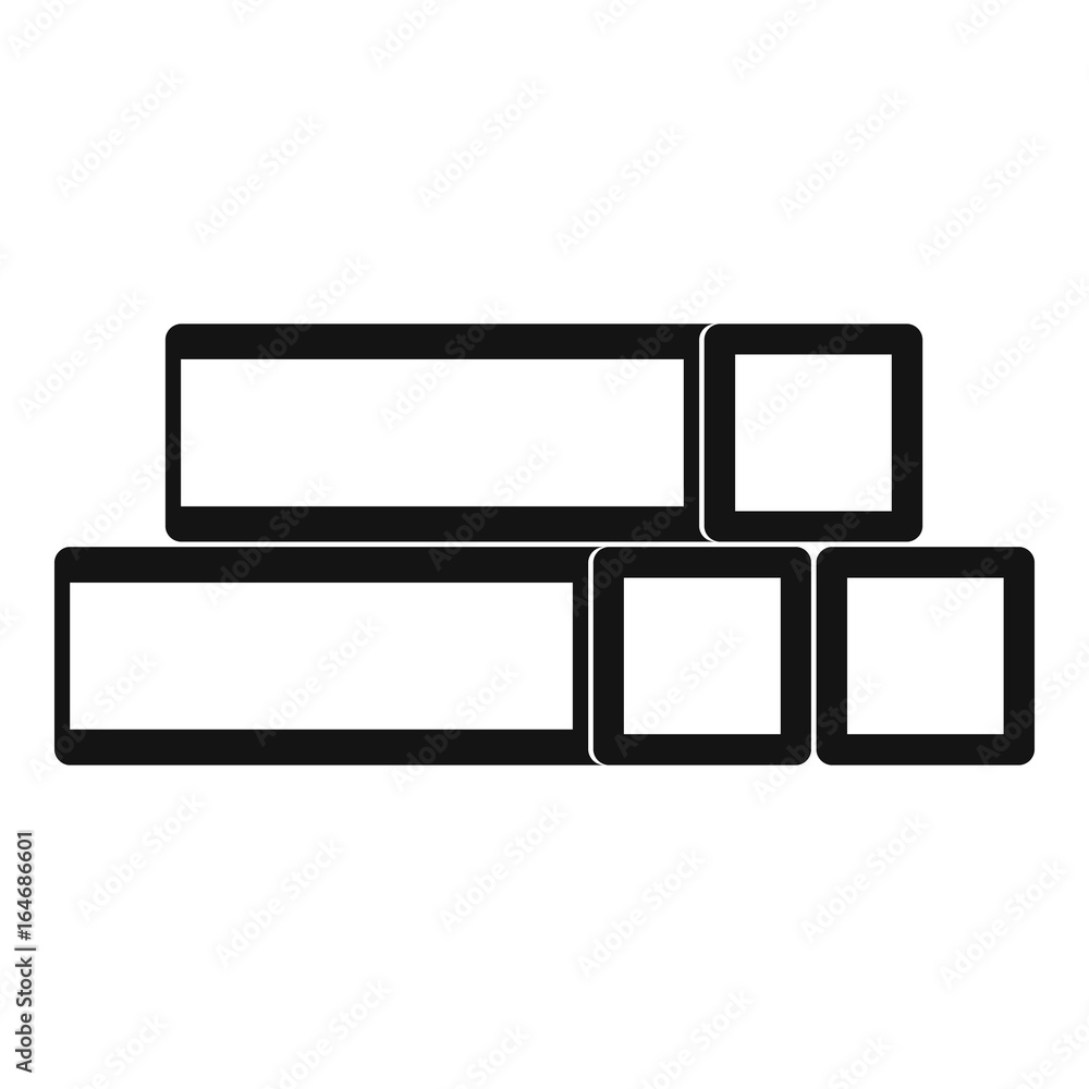 Metal bar icon, simple style Metal bar icon, simple style