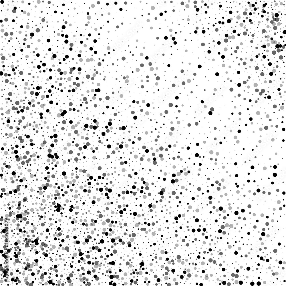 Dense black dots. Abstract pattern with dense black dots on white background. Vector illustration.