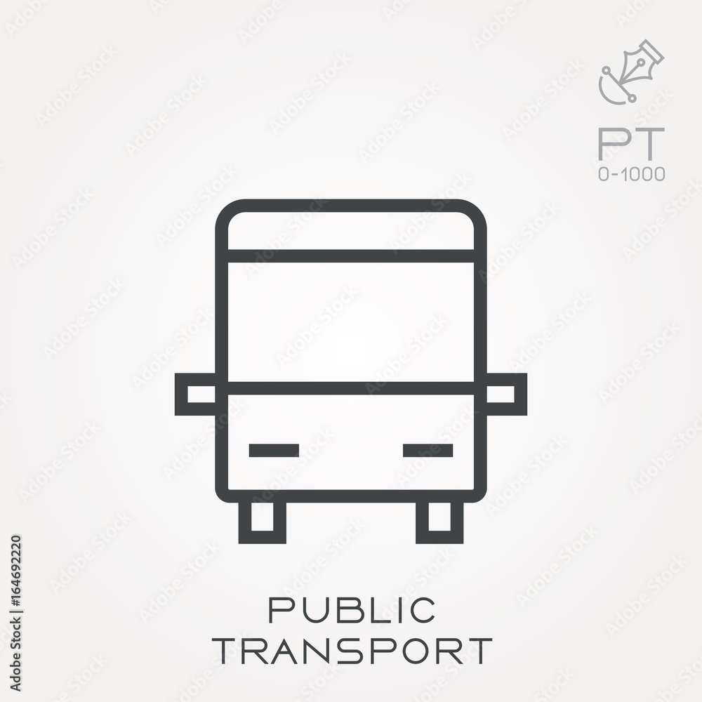 Line icon public transport Line icon public transport