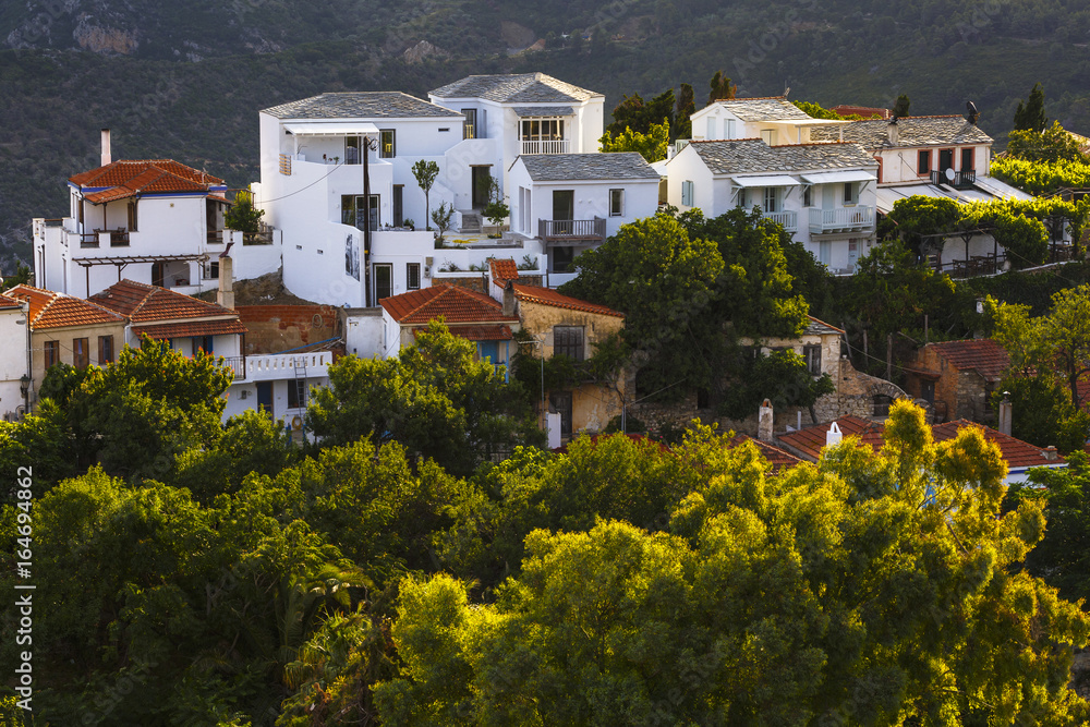 View of Chora village early in the morning.
