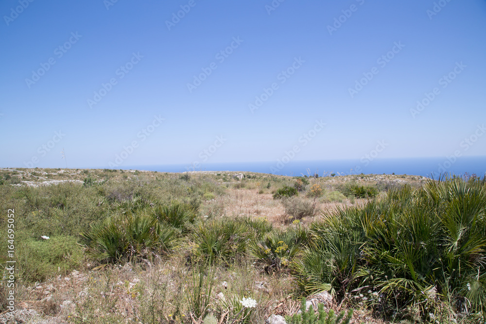 Typical landscape on the eastern coast of Sicily