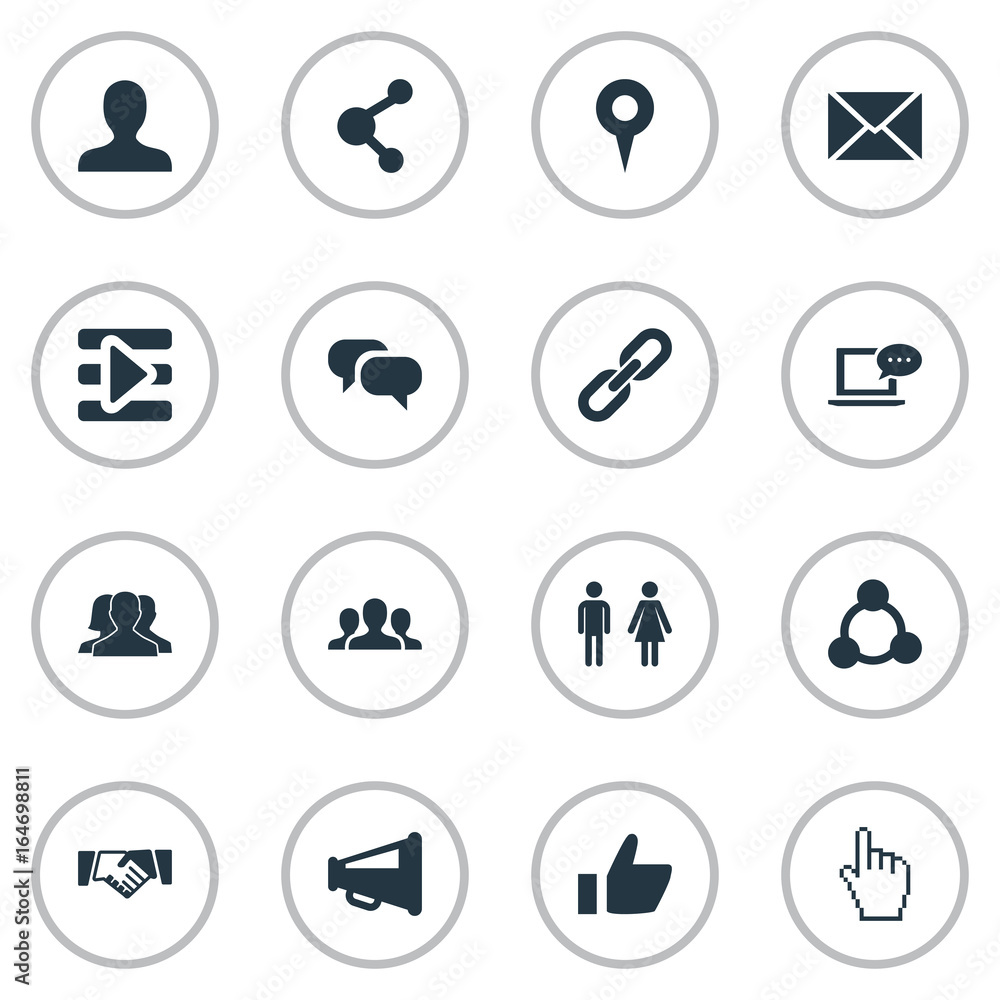 vector simple social media icons