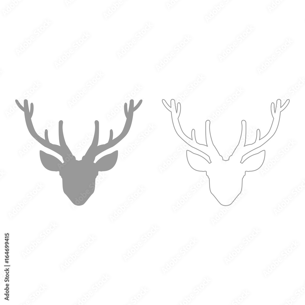 Head deer set icon . Head deer set icon .