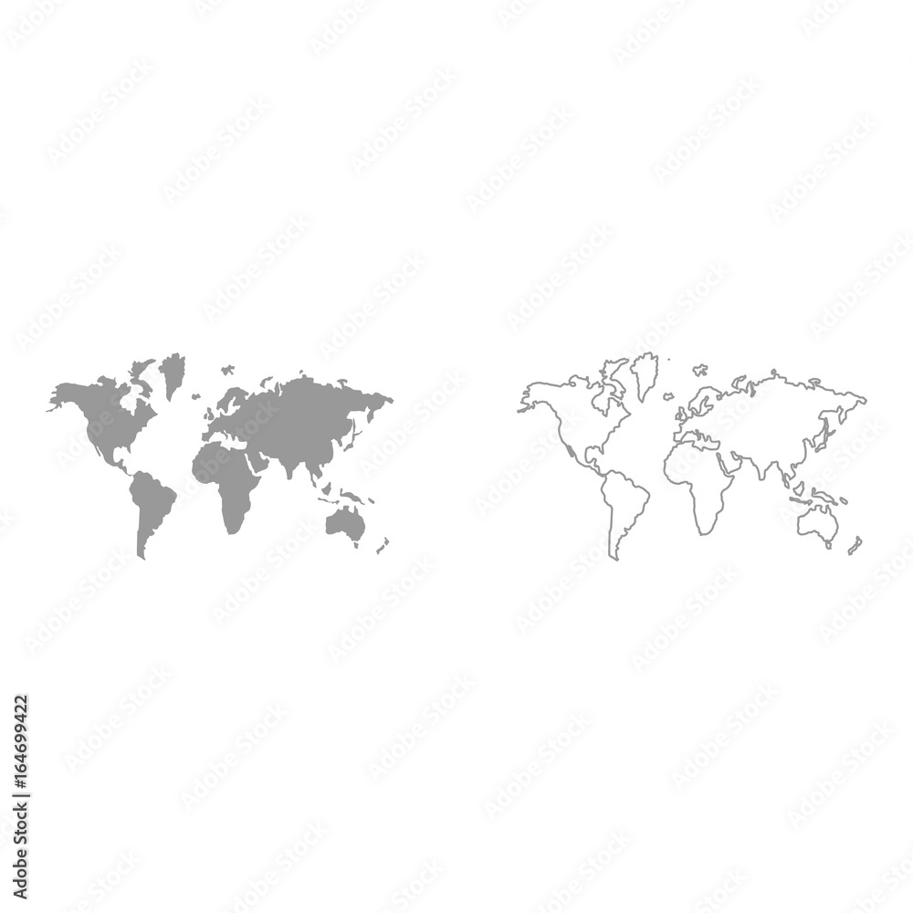 Fototapeta premium World map set icon .