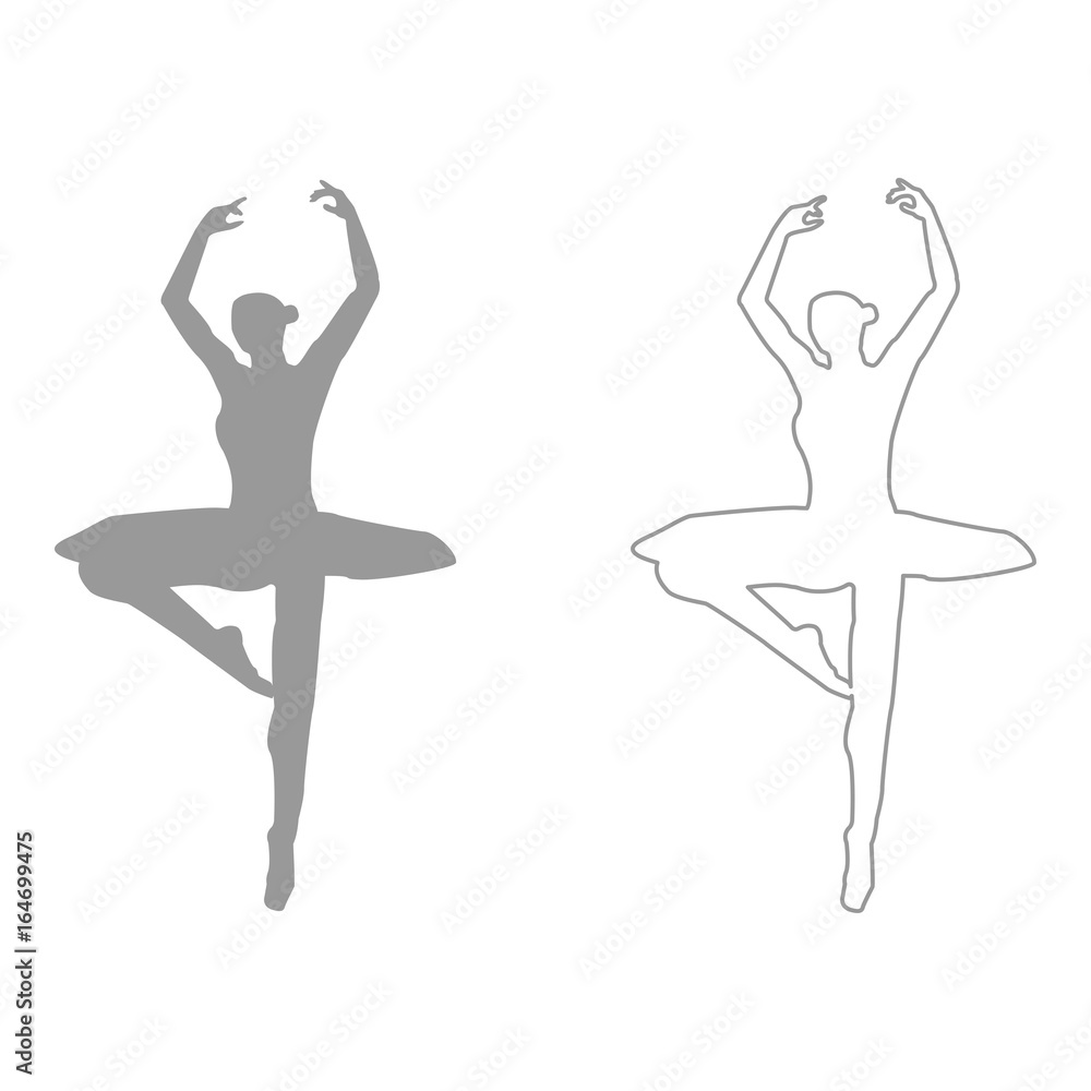 Ballet dancer  set  icon .