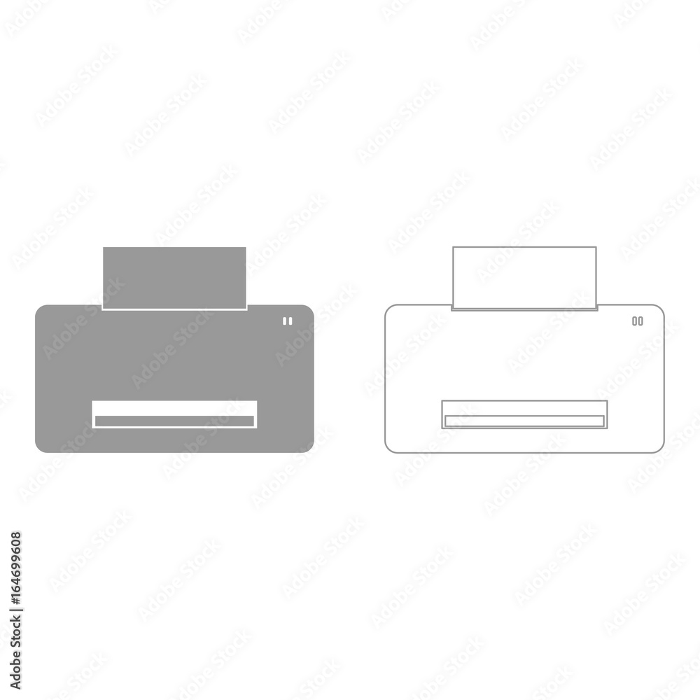 Printer set icon . Printer set icon .