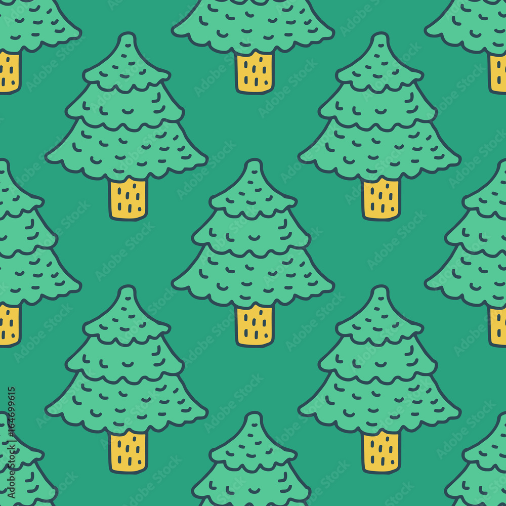 Christmas tree drawing pattern. Fir cartoon style. spruce background Christmas tree drawing pattern. Fir cartoon style. spruce background