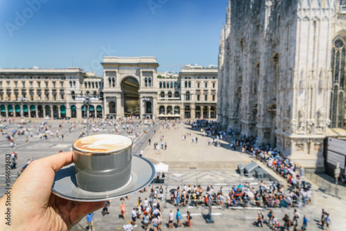 Italy Lombardy Milan Milano Galleria Vittorio Emanuele II Cappuccino photo