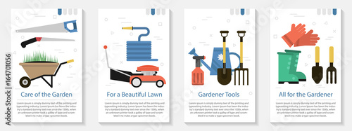 Four banner for gardener