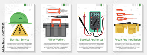 Four banner for electrical equipment