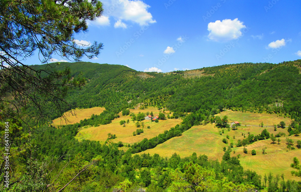 Landscape from the footpath of Mount Tobbio