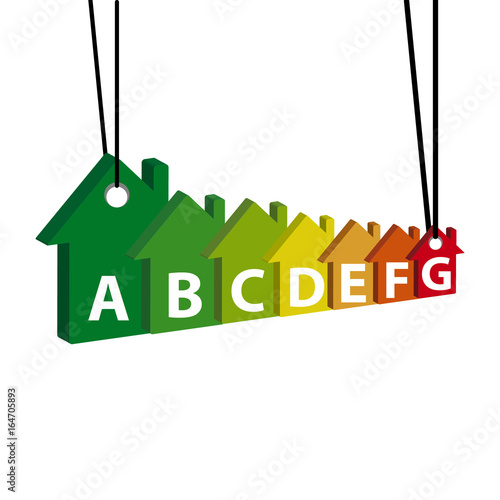 Energy efficience label isolated on white background. Vector illustartion