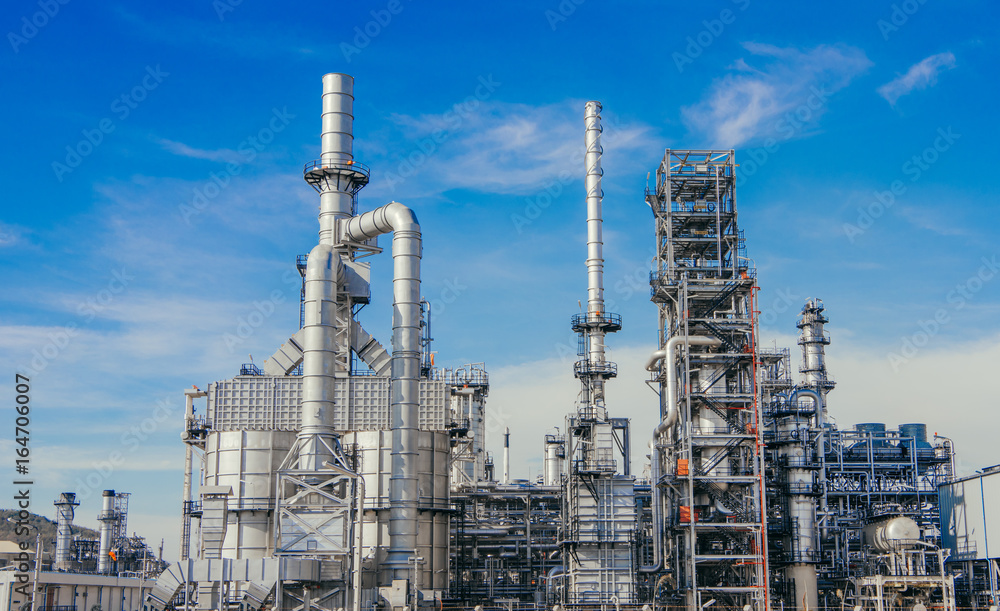 Industrial zone,The equipment of oil refining,Close-up of industrial pipelines of an oil-refinery plant,Detail of oil pipeline with valves in large oil refinery.