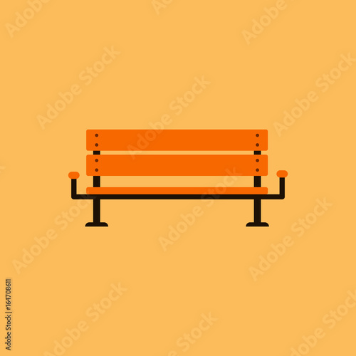 bench icon vector