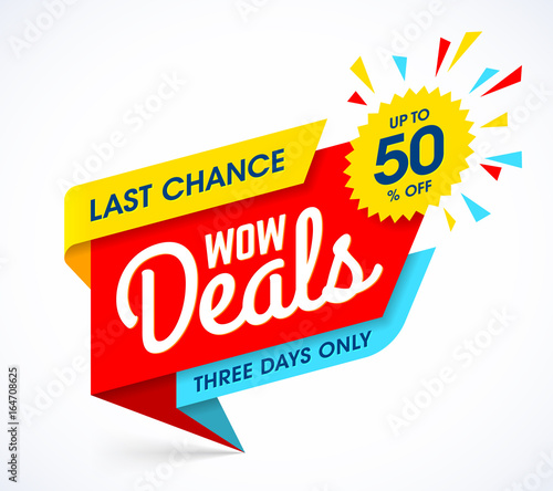WOW Deals sale banner templ...