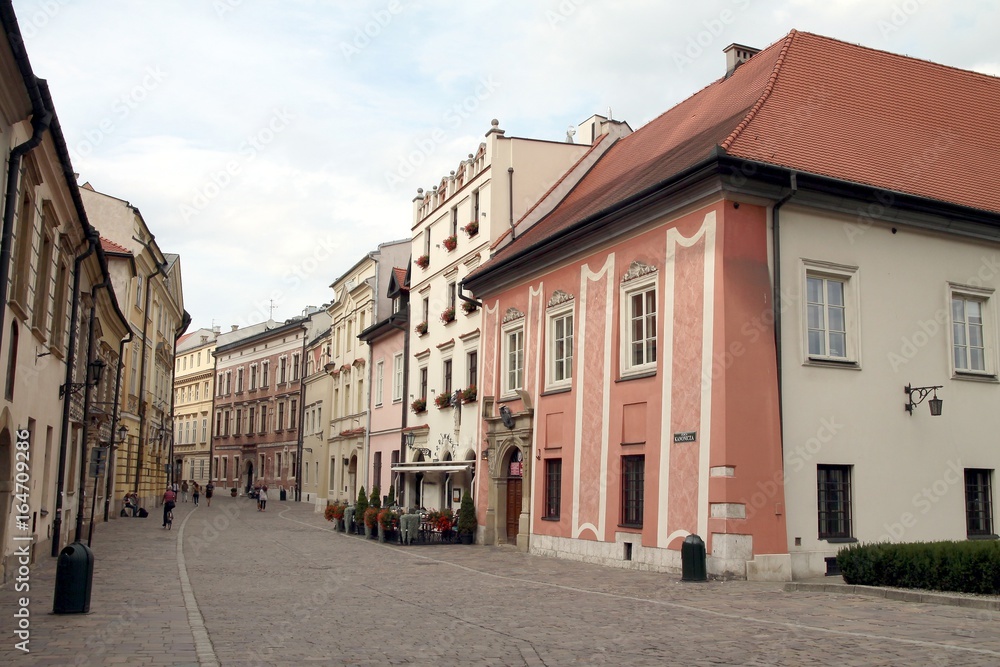 Krakow-Kanonicza street with old buildings