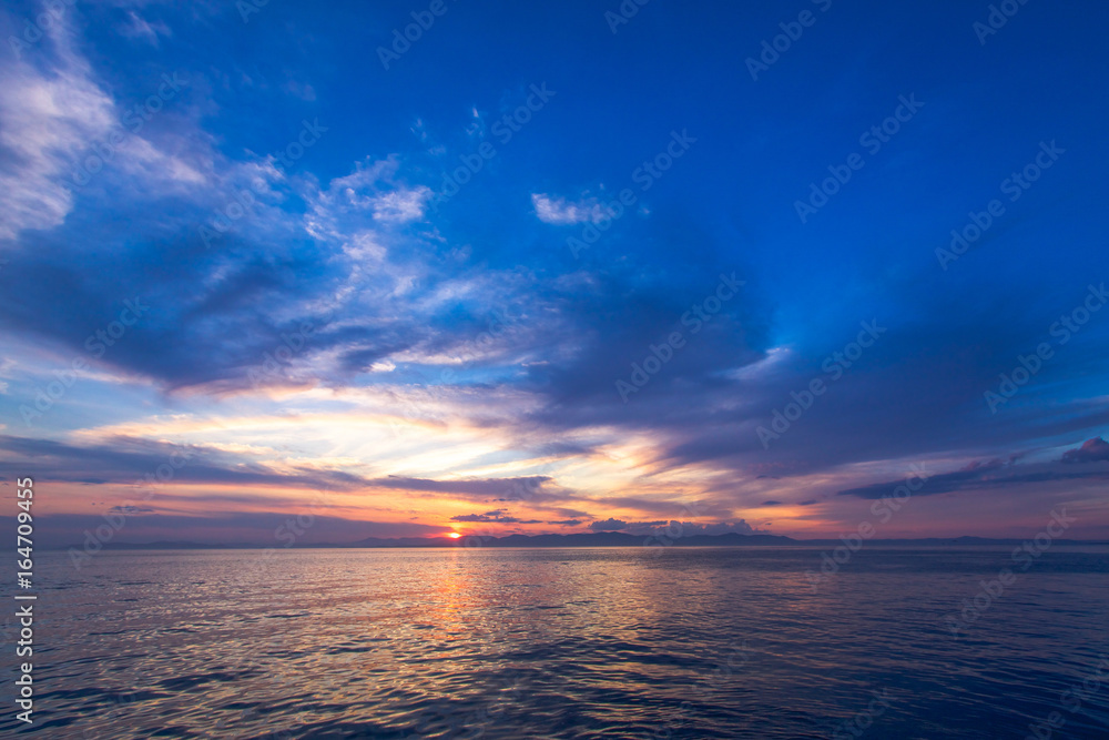 Beautiful sunset over the Sea of Japan.