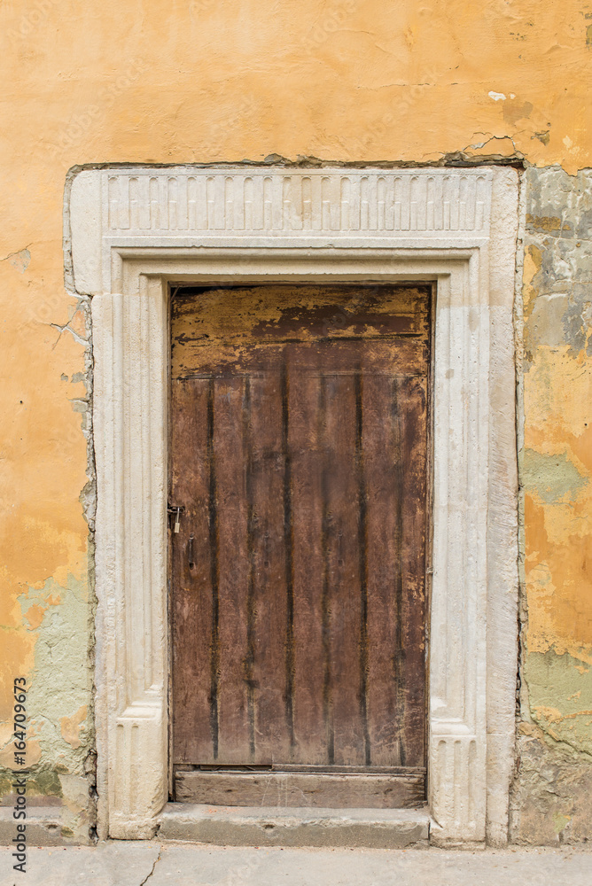 Old wooden door