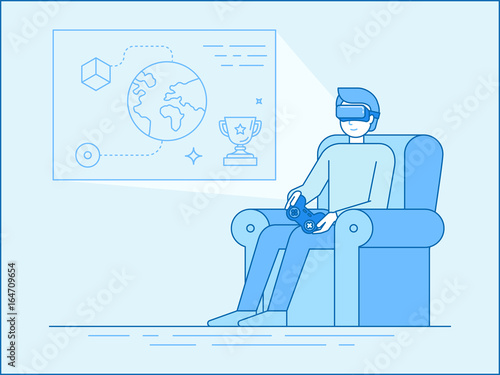 Virtual reality glasses illustration