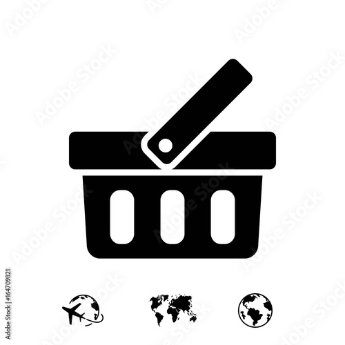 bascet icon stock vector illustration flat design photo