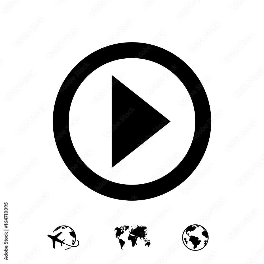play icon stock vector illustration flat design play icon stock vector illustration flat design