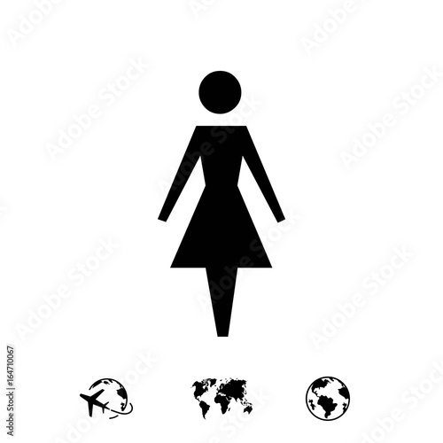 woman icon stock vector illustration flat design