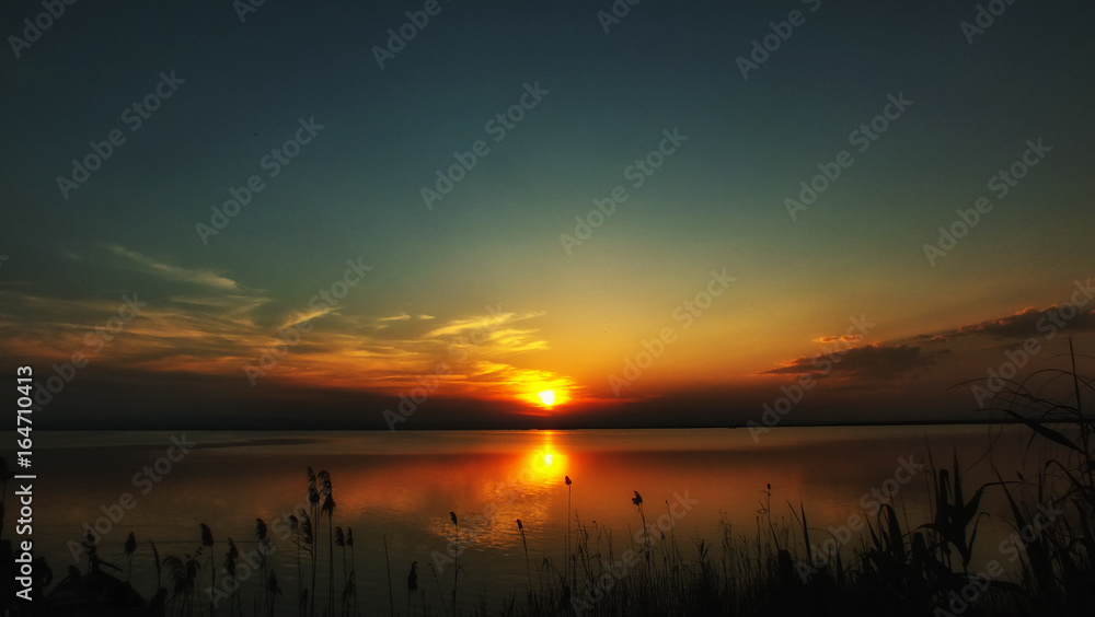 Sunset on Albufera, Valencia - Spain Sunset on Albufera, Valencia - Spain