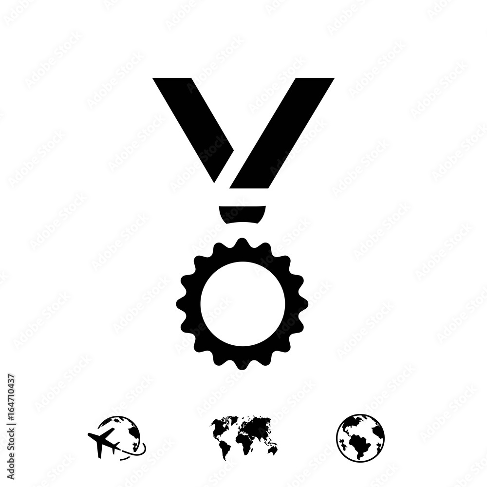 medal icon stock vector illustration flat design medal icon stock vector illustration flat design