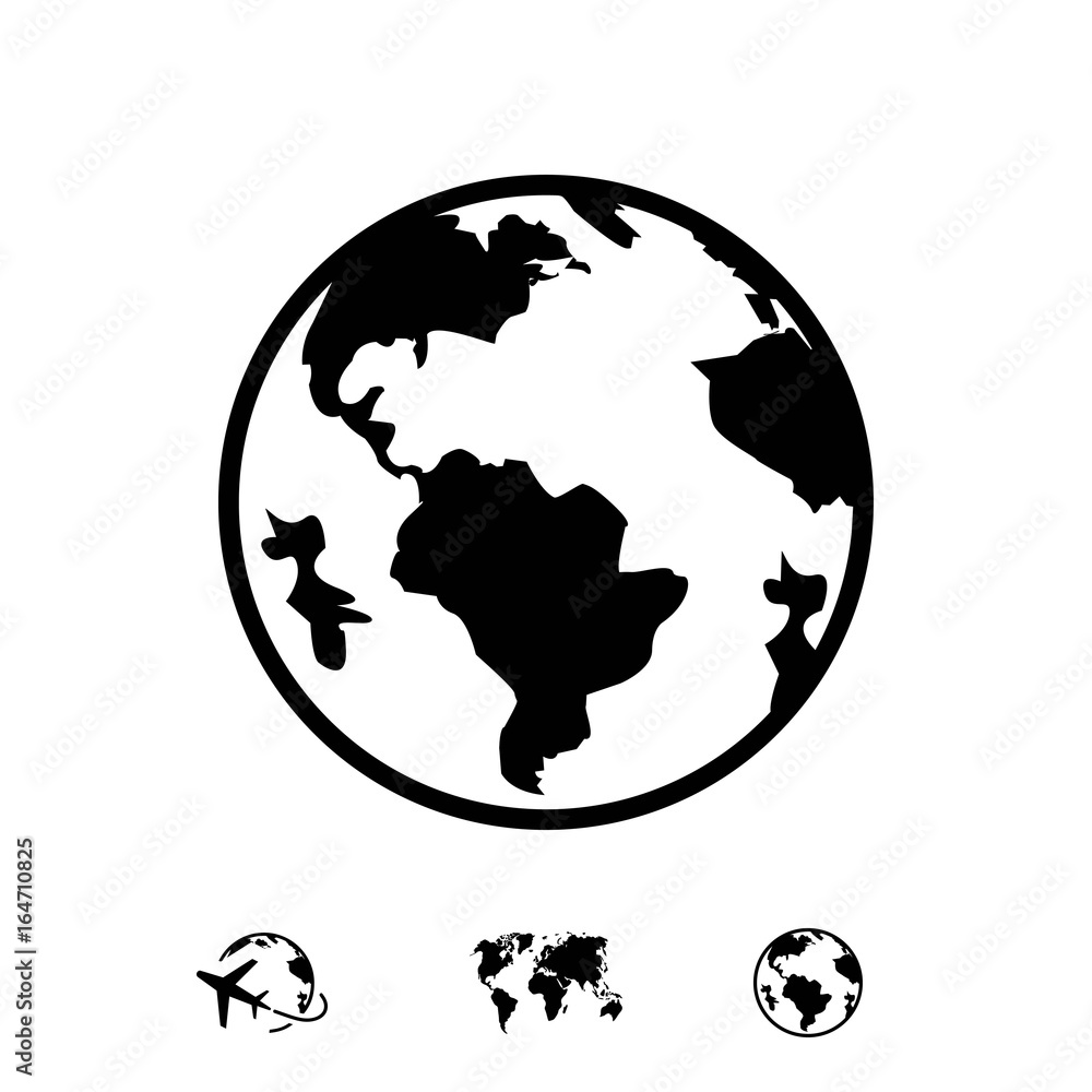 Earth icon stock vector illustration flat design Earth icon stock vector illustration flat design