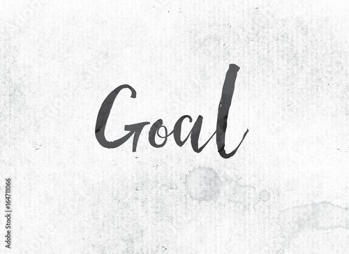 Goal Concept Painted Ink Word and Theme