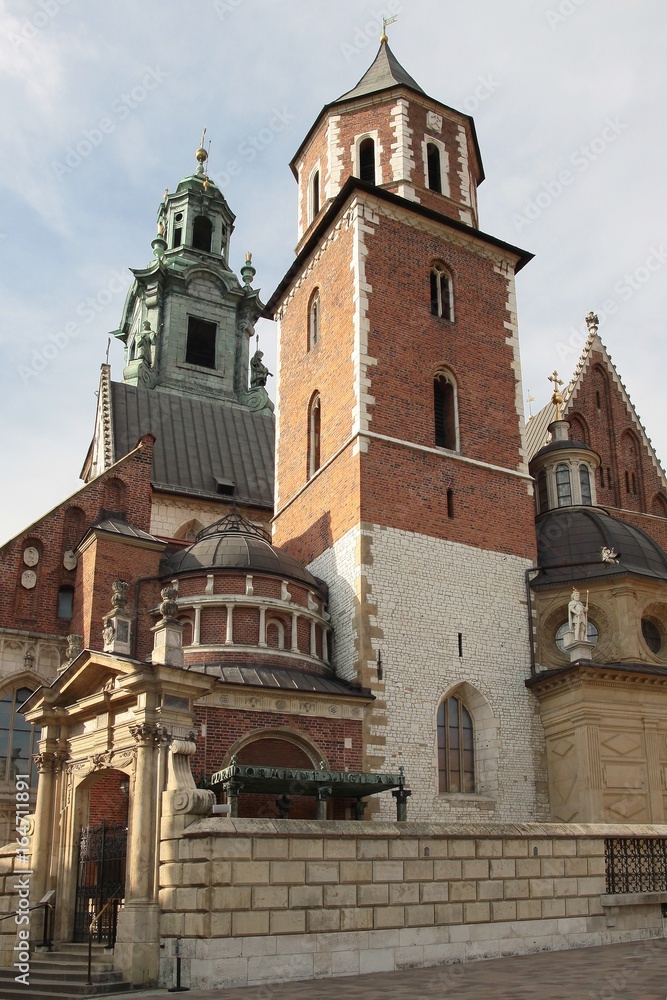 view at Kings' Castle Wawel in Krakow