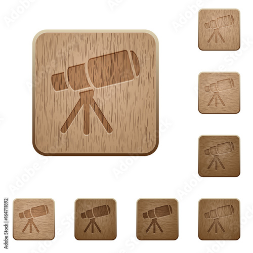 Space telescope wooden buttons